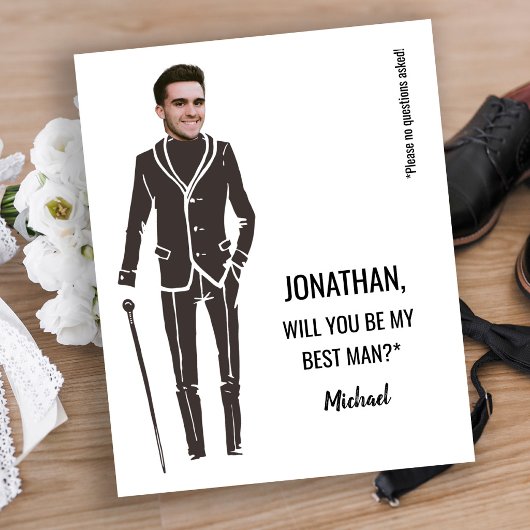 Budget grappige foto beste man voorstel kaart