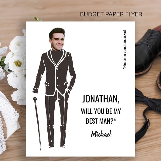 Budget grappige foto beste man voorstel kaart