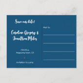 Budget Grappige Octopus Navy en goud sparen de dat Aankondigingskaart (Achterkant)