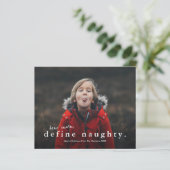 Budget Grappige Stoute 3 Foto Kerstkaart (Staand voorkant)