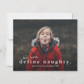 Budget Grappige Stoute 3 Foto Kerstkaart (Voorkant)