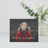 Budget Grappige Stoute 3 Foto Kerstkaart (Staand voorkant)