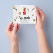 Budget Gratis Drinken Bruiloft Save The Date Flyer (Hand)