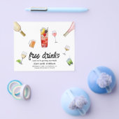 Budget Gratis Drinken Bruiloft Save The Date Flyer (Enkel)