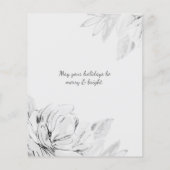 Budget Gray Botanical Elegant Photo Holiday Card (Achterkant)