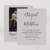 Budget Gray Modern Minimalist Wedding (Voorkant / Achterkant)