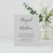 Budget Gray Modern Minimalist Wedding (Staand voorkant)