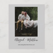 Budget Gray Modern Minimalist Wedding (Achterkant)