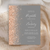 Budget Gray Peach Glitter Weddenschap