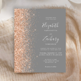 Budget Gray Peach Glitter Weddenschap