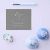 Budget Gray RSVP-kaart Flyer (Enkel)