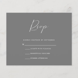 Budget Gray RSVP-kaart Flyer