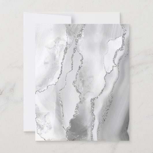 Budget Gray Silver Agate Dark Weddenschap (Achterkant)