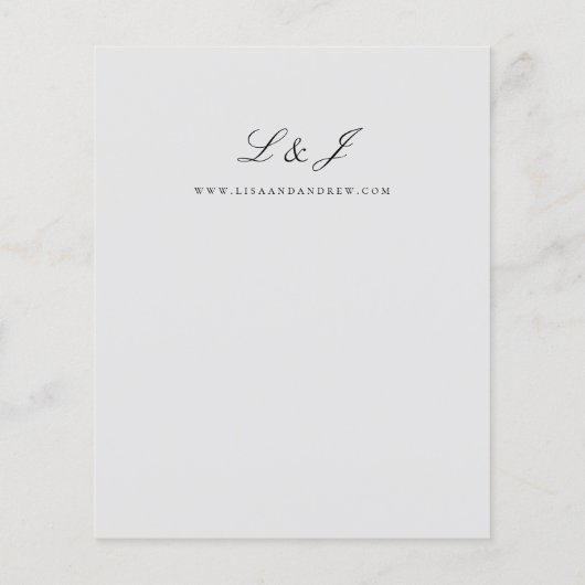 Budget Gray Wedding Flyer (Achterkant)