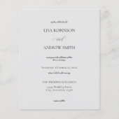 Budget Gray Wedding Flyer (Voorkant)