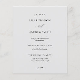 Budget Gray Wedding Flyer
