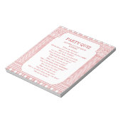 Budget Greek Party Quiz Notitieblok (Linkerzijde)