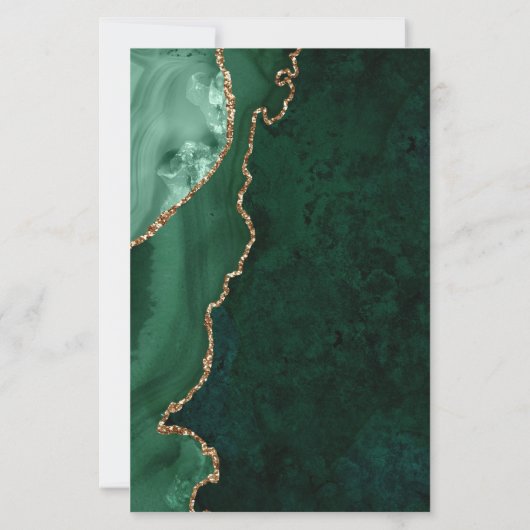 Budget Green Agate Corners Champagne Wedding (Achterkant)