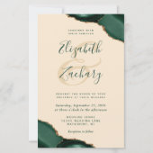Budget Green Agate Corners Champagne Wedding (Voorkant)