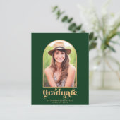 Budget Green and Gold Arch Photo Graduation Party (Staand voorkant)
