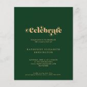 Budget Green and Gold Arch Photo Graduation Party (Achterkant)