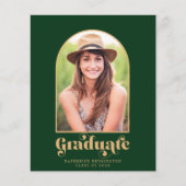 Budget Green and Gold Arch Photo Graduation Party (Voorkant)