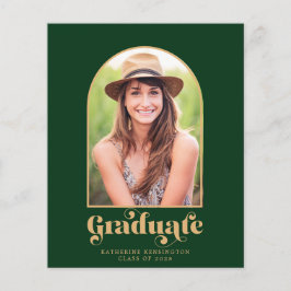 Budget Green and Gold Arch Photo Graduation Party