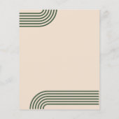 Budget Green Arched Wedding Uitnodiging (Achterkant)