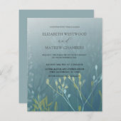 Budget Green Blue Foliage Weddenschap (Voorkant / Achterkant)