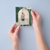 BUDGET Green BOHO Peach Pampas Grass Wedding Flyer (Hand)