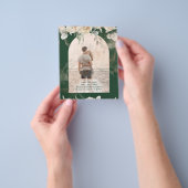 BUDGET Green BOHO Terracotta Floral Wedding Flyer (Hand)