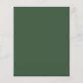 Budget Green Botanical Monogram Weddenschap (Achterkant)