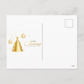 Budget Green Christmas Plaid  3 Photo Holiday Card Feestdagenkaart (Achterkant)