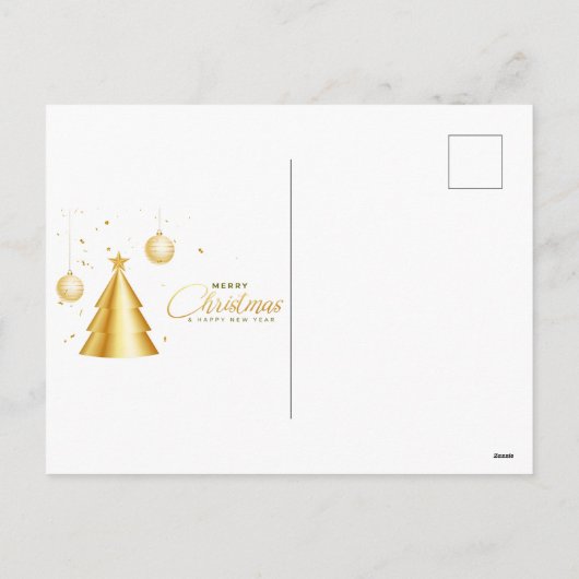 Budget Green Christmas Plaid  3 Photo Holiday Card Feestdagenkaart (Achterkant)