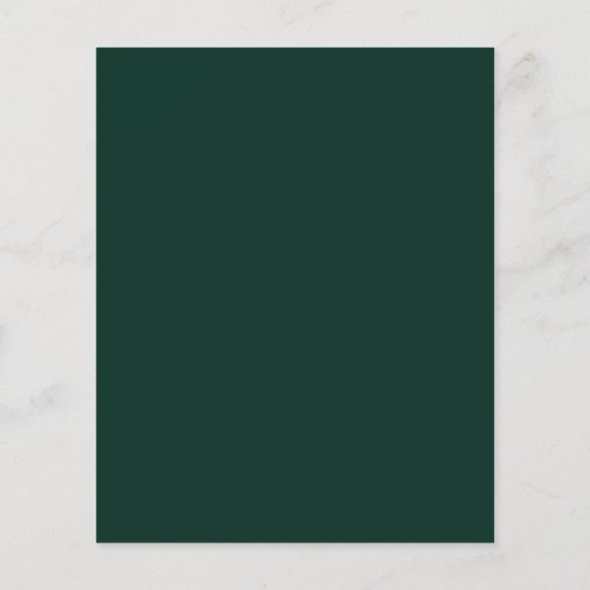 Budget Green Crest Monogram Huwelijksuitnodiging (Achterkant)