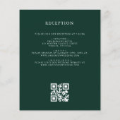 Budget Green Crest Wedding QR Code Uitnodiging Flyer (Achterkant)