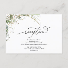 Budget green Florals Bridgerton Bridal Shower Informatiekaartje