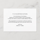 Budget green Florals Bridgerton Bridal Shower Informatiekaartje (Achterkant)