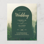 BUDGET Green Forest Pine Trees Wedding (Voorkant)