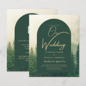BUDGET Green Forest Pine Trees Wedding (Voorkant / Achterkant)