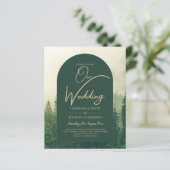 BUDGET Green Forest Pine Trees Wedding (Staand voorkant)