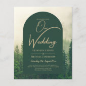 BUDGET Green Forest Pine Trees Wedding (Voorkant)