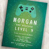 BUDGET Green Gamer Birthday Invitation