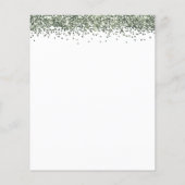 Budget Green Glitter Baby shower Invitation (Achterkant)
