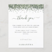 Budget Green Glitter Foto Hen Party Dank u (Voorkant)