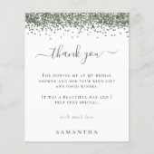 Budget Green Glitter Foto Vrijgezellenfeest Dank u (Voorkant)