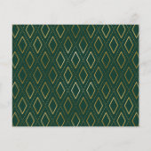 Budget Green Gold 3 Photo Graduation Invitations (Achterkant)