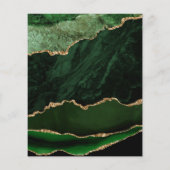 Budget Green Gold Agate 50e Verjaardagsuitnodiging (Achterkant)