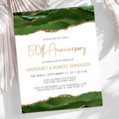 Budget Green Gold Agate 50th Anniversary Invite