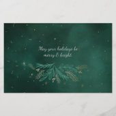 Budget Green Gold Botanical Photo Holiday Card (Achterkant)